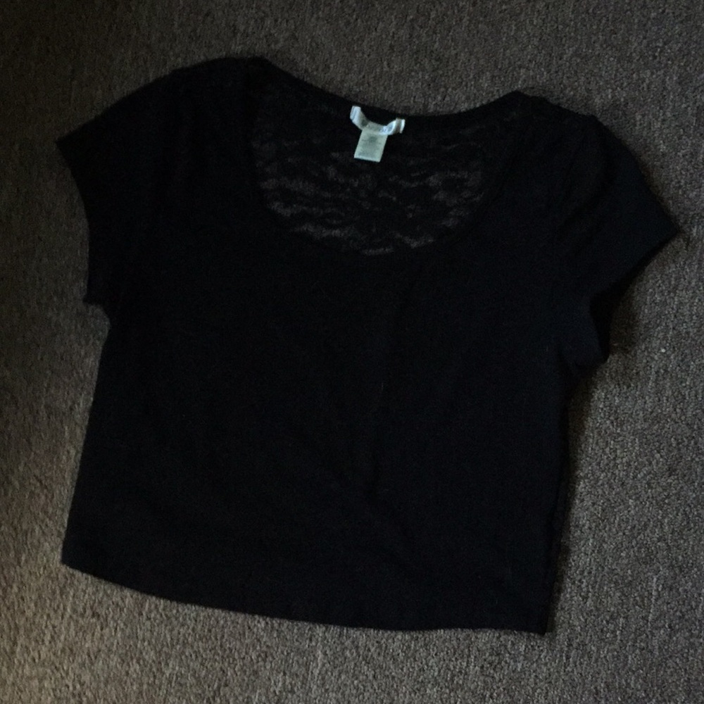 Cute Black Crop Top